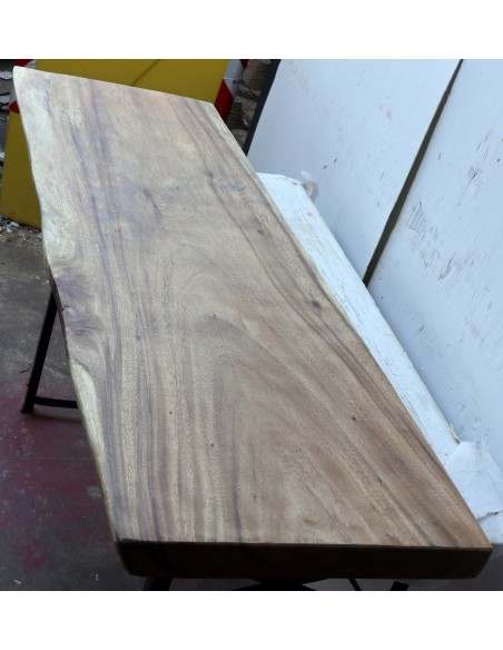 Piano in legno top massello suar o noce indiano per bagno cm 150x50/51x6h tavola 18A