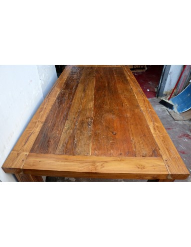 Tavolo da pranzo stile industrial in legno teak...