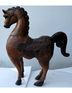 Cavallo imperiale in legno creato a mano cm 40x14x53h...