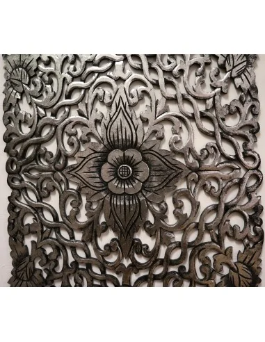 Pannello floreale in legno mdf traforato a mano...