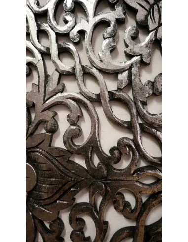 Pannello floreale in legno mdf traforato a mano...