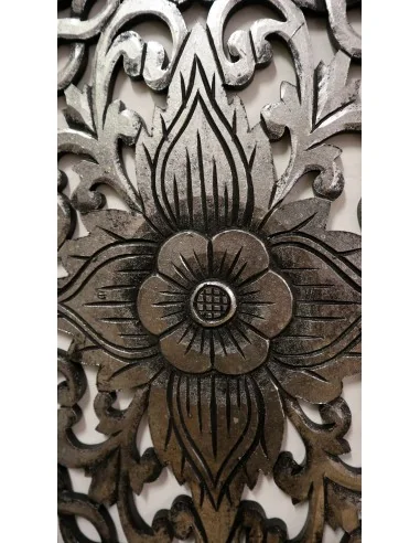 Pannello floreale in legno mdf traforato a mano...