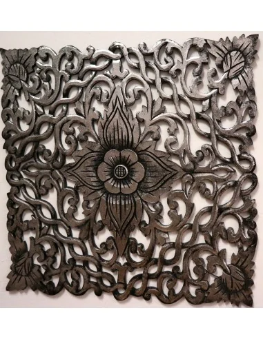 Pannello floreale in legno mdf traforato a mano...