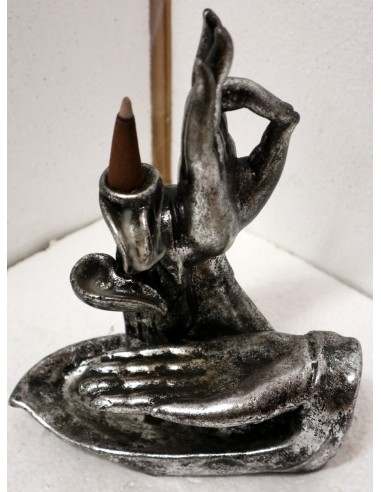 Fontana di fumo in resina mani di Buddha cm...