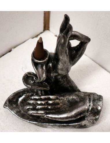 Fontana di fumo in resina mani di Buddha cm...