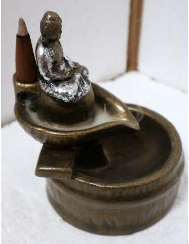 Fontana di fumo in resina con Buddha cm...