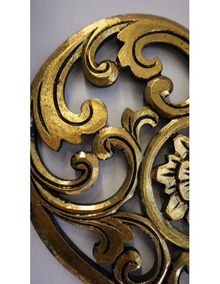 Pannello in legno mdf a forma di cuore oro anticato san Valentino