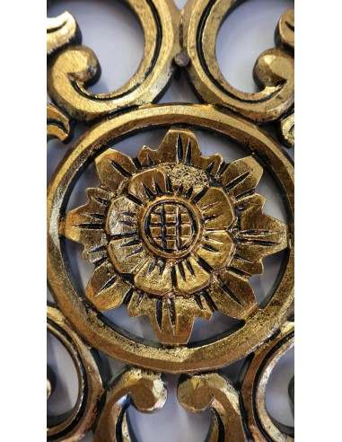 Pannello in legno mdf a forma di cuore oro...