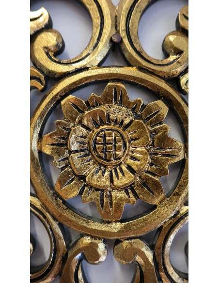 Pannello in legno mdf a forma di cuore oro anticato san Valentino