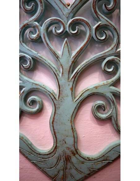 Pannello in legno mdf a forma di cuore verde acqua san Valentino