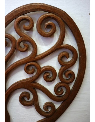 Pannello in legno mdf a forma di cuore marrone...