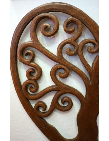 Pannello in legno mdf a forma di cuore marrone...