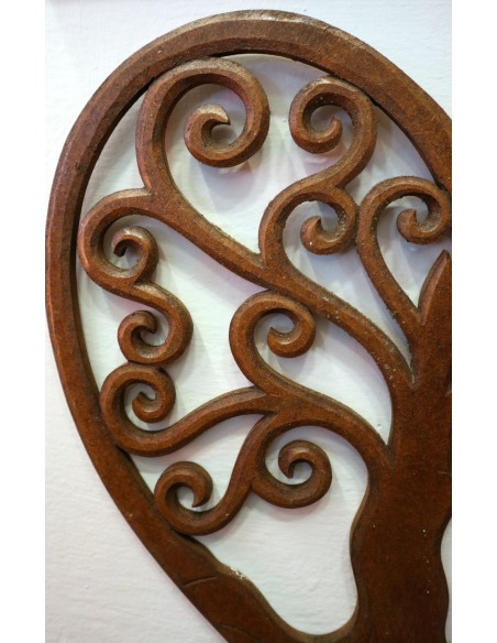 Pannello in legno mdf a forma di cuore marrone naturale san Valentino