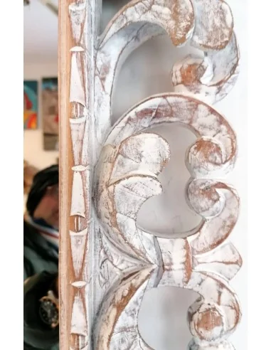 Specchio barocco in legno intarsiato cm 80x60...