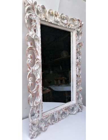 Specchio barocco in legno intarsiato cm 100x70...