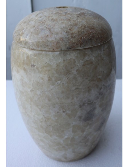 Porta scopino in onice disponibile nei colori chiaro e marrone cm 25hx13 N ° A