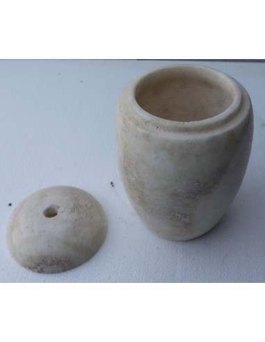 Porta scopino in onice anfora vaso chiaro e...