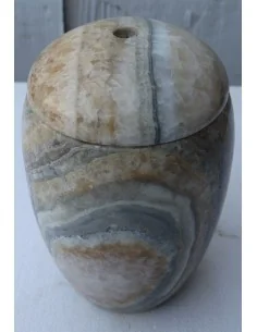 Porta scopino in onice anfora vaso chiaro e marrone cm... 2