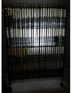 Lampada abatjour in vegetale e tessuto cm 20x11x28h 2