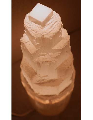 Lampada di cristallo di Selenite di montagna cm...
