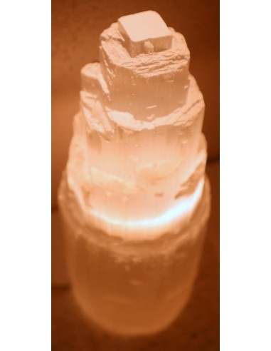 Lampada di cristallo di Selenite di montagna cm...