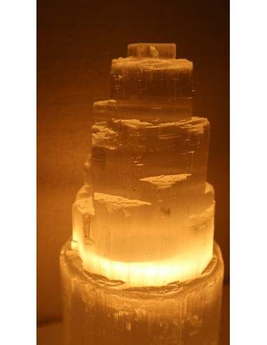Lampada di cristallo di Selenite di montagna cm...