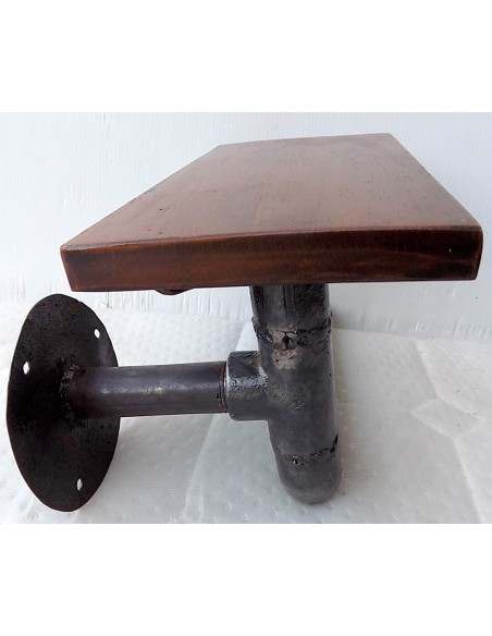 Porta cartaigenica Industrial in legno e metallo cartaigenica bagno toilette