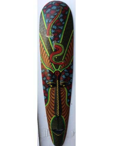 Maschera in legno aborigena dipinta a mano cm...