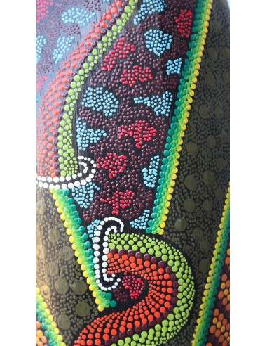 Maschera in legno aborigena dipinta a mano cm...