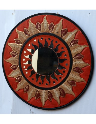 Specchio sole luna marrone antico diametro cm...