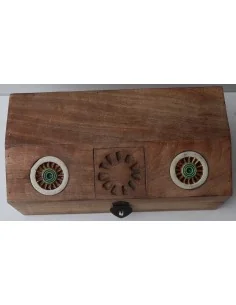 Scatola Portagioie o svuota tasche in legno massello con... 2