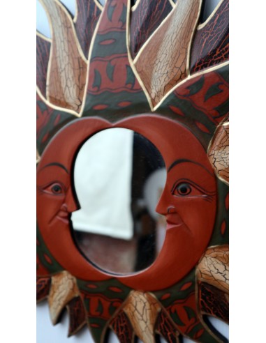 Specchio sole luna beige antico diametro cm 40...