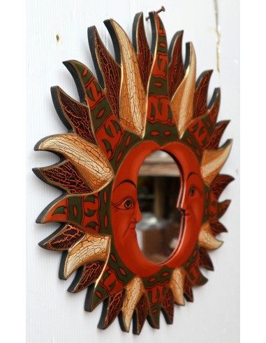 Specchio sole luna beige antico diametro cm 40...