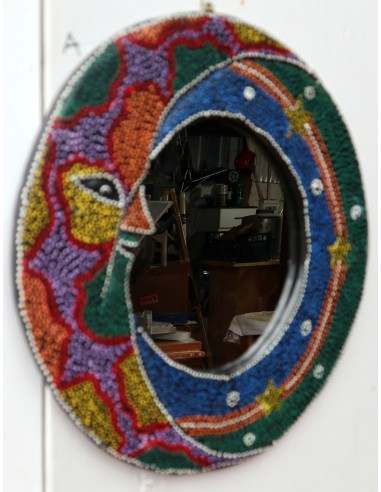 Specchio Luna diametro cm 38 aborigeno...