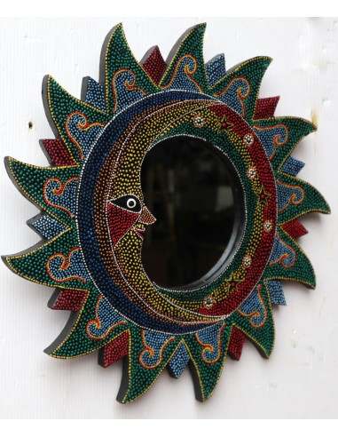 Specchio Sole Luna diametro cm 38 aborigeno...