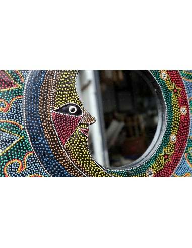 Specchio Sole Luna diametro cm 38 aborigeno...