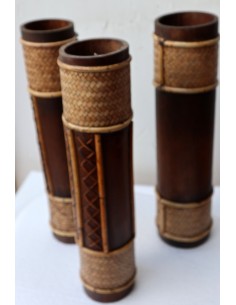 Vaso porta fiori Indonesiano legno di Bambù 10x40h... 2