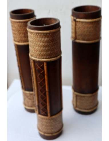 Vaso porta fiori Indonesiano legno di Bambù...