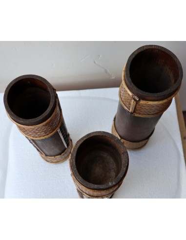 Vaso porta fiori Indonesiano legno di Bambù...