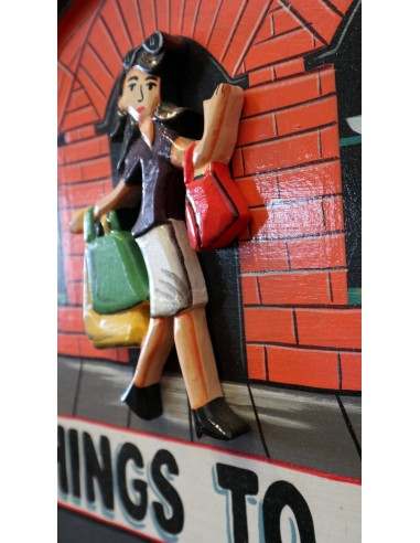 Lavagna i legno artigianale " Things to buy" cm...