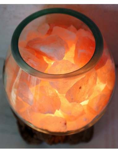 Lampada di sale irripetibile creata in vetro...