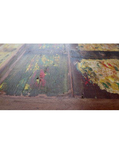 Tavolo da pranzo stile industrial in legno teak...