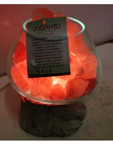 Lampada di sale irripetibile creata in vetro...