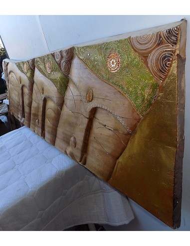 Pannello teste di Buddha in legno OFFERTA...