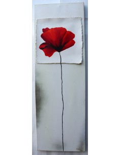 Quadro dipinto pop art papavero moderno industrial tela... 2