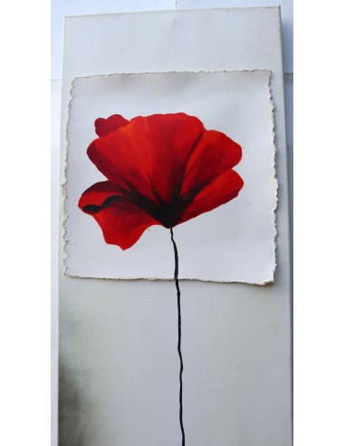 Quadro dipinto pop art papavero moderno...