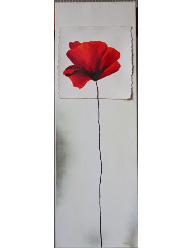 Quadro dipinto pop art papavero moderno...