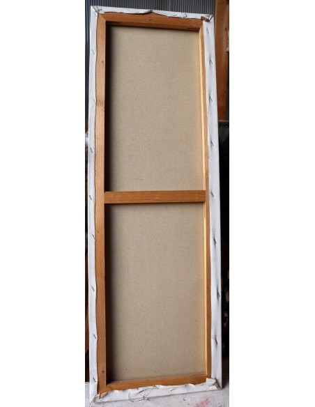 Quadro dipinto pop art papavero moderno industrial tela pannello fiori cm 90x30