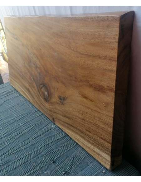 Piano in legno top massello suar o noce indiano e resina per bagno cm 100x50x6h tavola D1