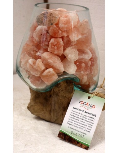 Lampada di sale irripetibile creata in vetro...